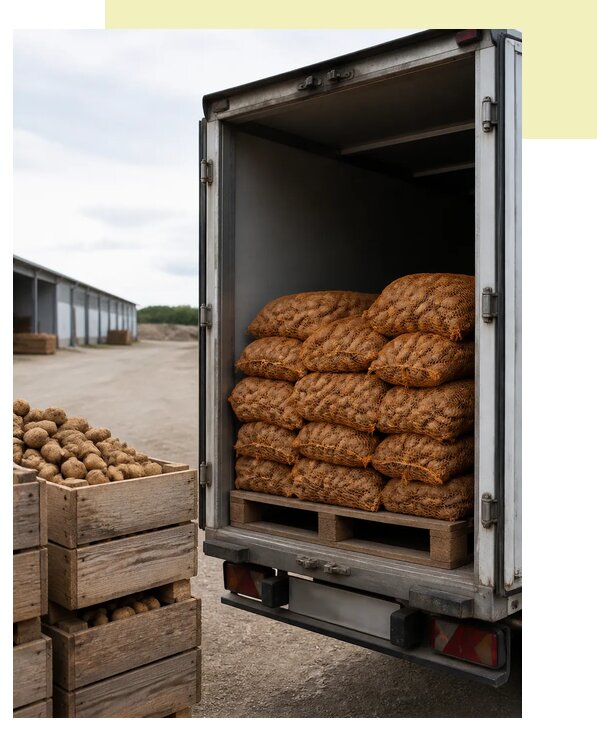 Доставка картофеля автотранспортом в Мирный по цене от 5055 р. | Агросервис-Мир